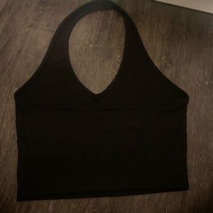 shein black halter top